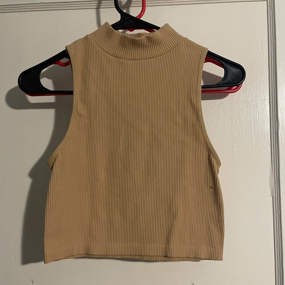 ZARA CROPPED TURTLENECK TOP
